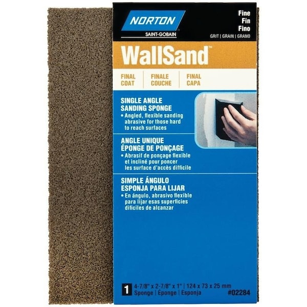 Norton Co WallSand 0 Lija Esponja, 478 pulg. de largo, 278 pulg. de ancho, Fina - 2284