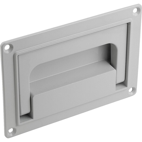 Kipp Recessed Handle Fold-Down, L=170, H=80, Form:A, Screw On Aluminum, Gray Ral7035, Comp:Powder-Coated - K0240.05018412