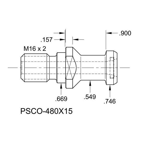Tj Davies Co Coolant Through Retention Knob - PSCO-480X15