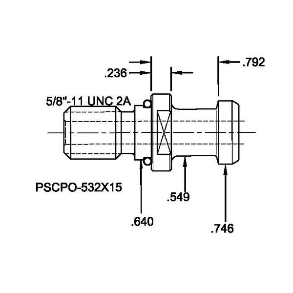 Tj Davies Co Coolant Through Retention Knob - PSCPO-532X15