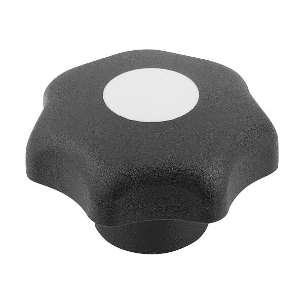 Kipp Star Grip, DIN 6336 Similar, D=6, D1= 32, Drilled Bushing, Steel, Black Plastic, Cap: Gray - K0155.1065