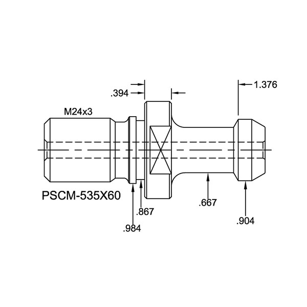Tj Davies Co Coolant Through Retention Knob - PSCM-535X60