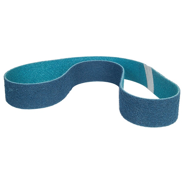 Banda de lija de abrasivos Norton, 2 1/2 pulgadas de ancho, 60 pulgadas de largo, Sin Tejido, Óxido de Aluminio, 360 grano, Muy Fino, Preparación Rápida, Azul - 66623333534