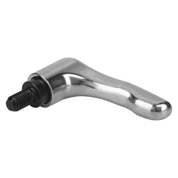 Kipp Adjustable Handle, Modern Design, Sz. 0, 8-32X40, Die Cast Zinc High-Gloss Chromed, Comp: Steel - K0122.0AE6X40