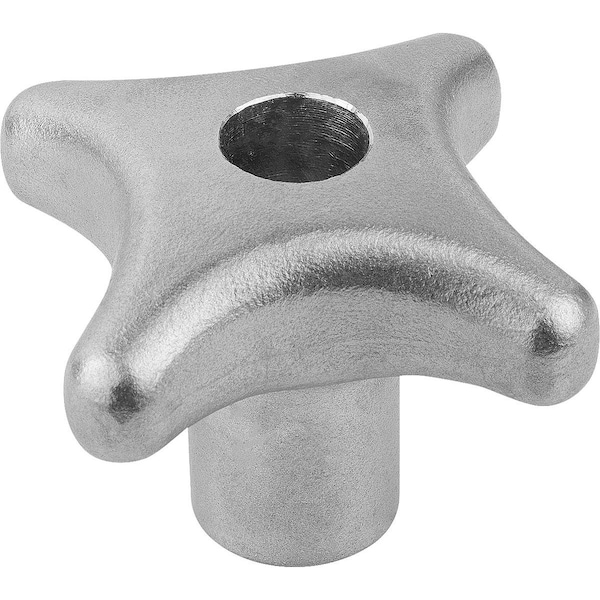 Kipp Palm Grip To DIN6335 D=M10 D1=50 H=34, Form:D, Stainless Steel Blasted - K0146.4050103