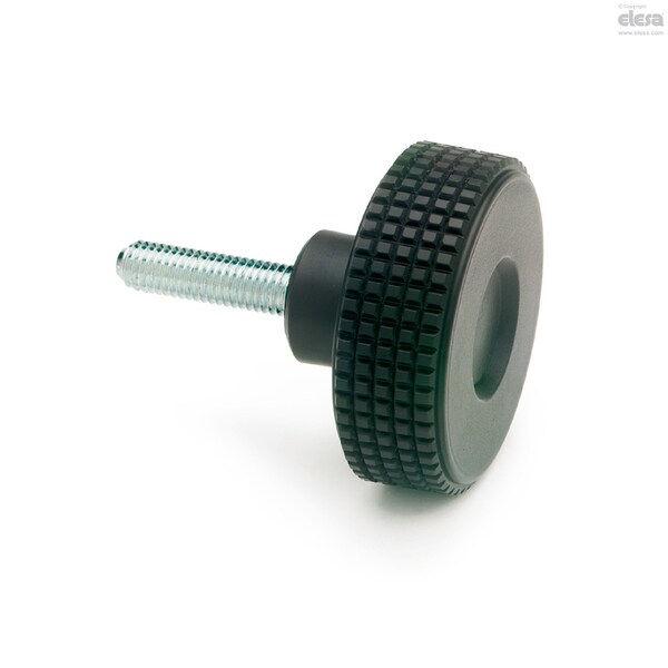 Elesa Zinc-plated steel threaded stud, MBT.60 p-3/8-16x1-C9 - MBT-P (INCH SIZES)