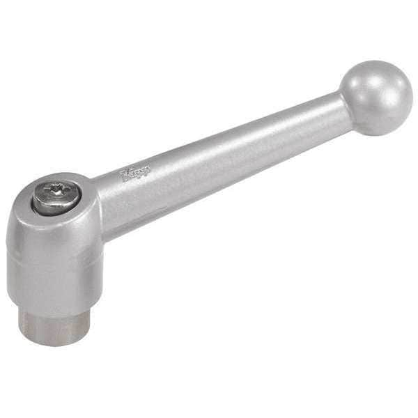 Kipp Adjustable Handle, Size: 5 1/2-13 Zinc, Silver Metallic, Comp: Stainless Steel - K0117.5A53