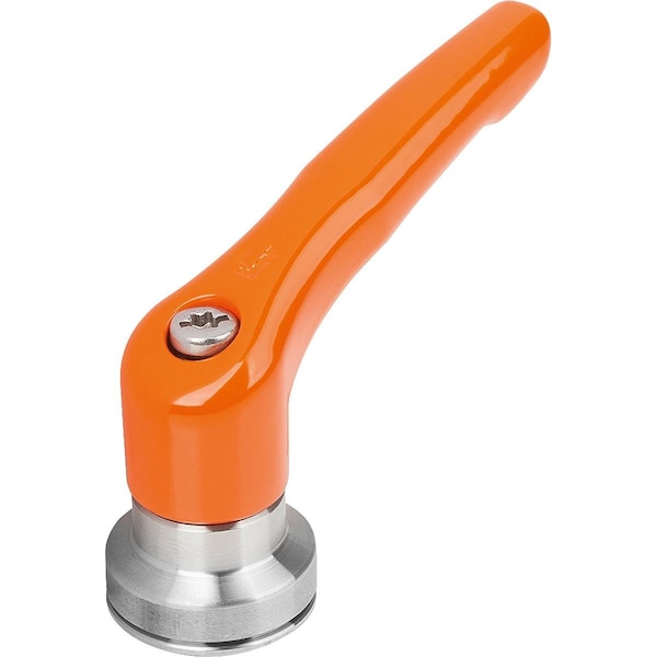 Kipp Adjustable Handle W Clamp Force Intensif Size:2 M08, Zinc Orange Ral2004, Comp:Stainless Steel - K1626.2082