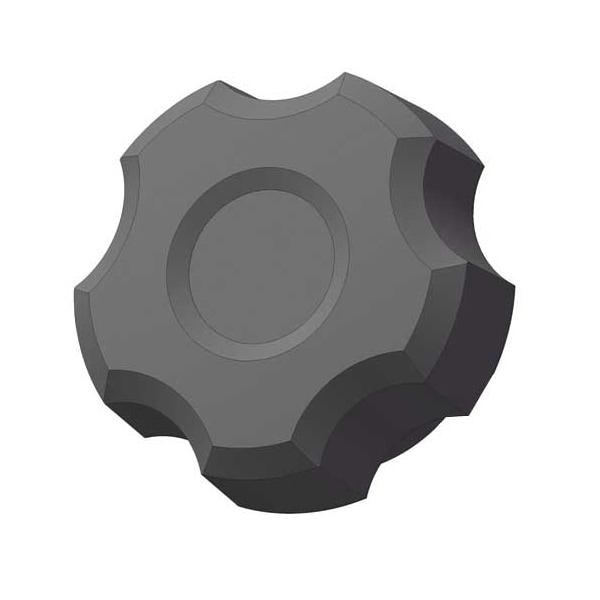 Innovative Components Fluted Knob, 3/8-16 Thread Size, 0.875"L, Blind Tap, Steel - GN6C----F4-B-21
