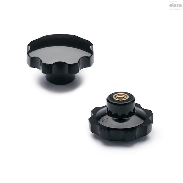 Elesa Brass boss, plain or threaded hole, VH.153/54 B-M8 - VH.153-B