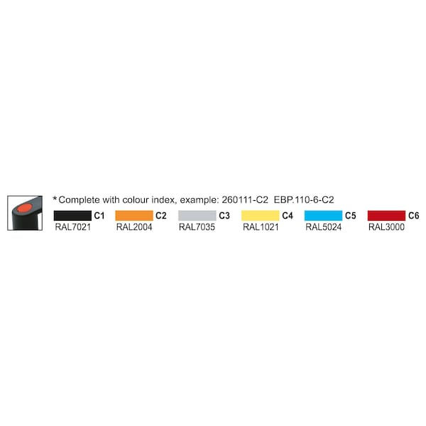 Elesa Pass-through holes for front mounting, EBP.140-6-C1 - EBP.