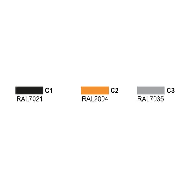 Elesa Grey-black, orange and light grey colours, PR.189-PF-C1 - PR-PF
