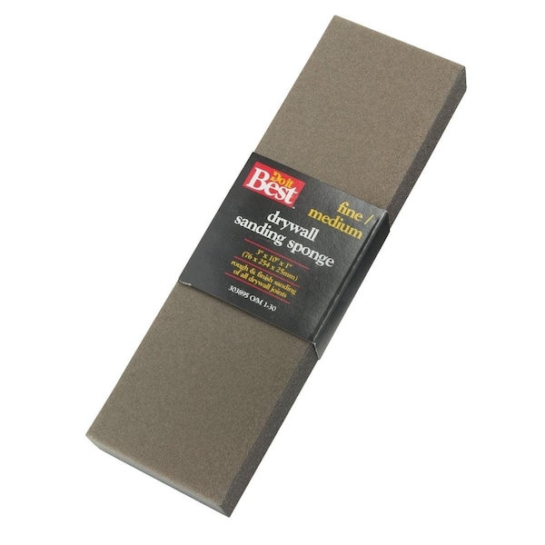 Lija de esponja para lijar de grano fino/medio de 3 pulgadas x 10 pulgadas x 1 pulgada - 303895GA