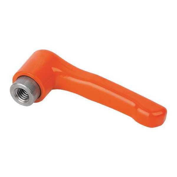 Kipp Adjustable Handle, Low Profile, Size: 3, M08 Zinc, Orange RAL 2004, Comp: Stainless Steel - K0738.3082