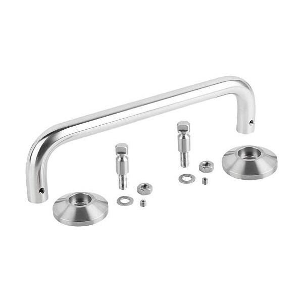 Kipp Pull Handles stainless steel, with cover plates, Style A - K0215.2501