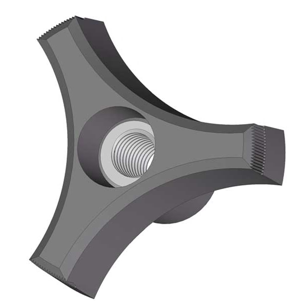 Innovative Components Three Prong Knob, 3/8-16 Thread Size, 1.125"L, Steel - GN6C----RT5--21