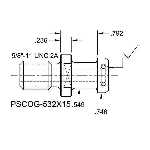 Tj Davies Co Coolant Through Retention Knob - PSCOG-532X15