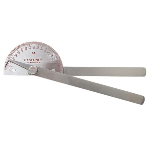 Fabrication Enterprises Fabrication Enterprises 12-1040 Baseline Metal Goniometer - 180 Degree Range - 8 in. Legs - 12-1040