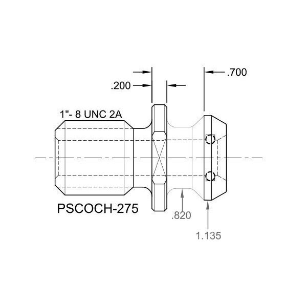 Tj Davies Co Coolant Through Retention Knob - PSCOCH-275