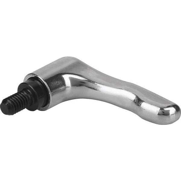 Kipp Adjustable Handle, Modern Design, Sz. 5, M12X60, Die Cast Zinc High-Gloss Chromed, Comp: Steel - K0122.5126X60