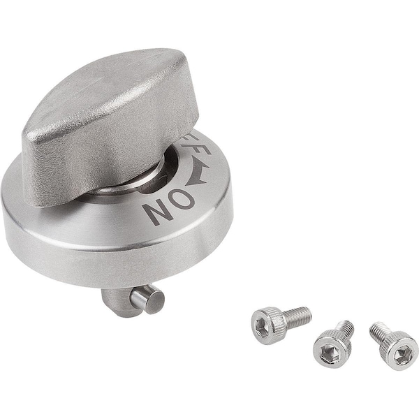 Kipp Rotary Latch D=8, L=17, Stainless Steel, Comp:Stainless Steel, Bolts Stahl - K1061.8171