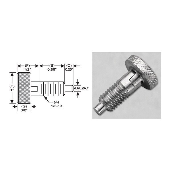 S & W Manufacturing Knurled Lck Knob, 303SS, Nose P, 1/2-13" - SKLS-4