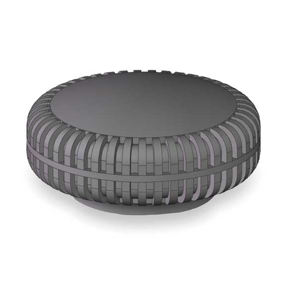 Innovative Components Knurled Knob, 1/4-20 Thread Size, 5/8"L, Zinc Plated - GN4C----K4DBN-R
