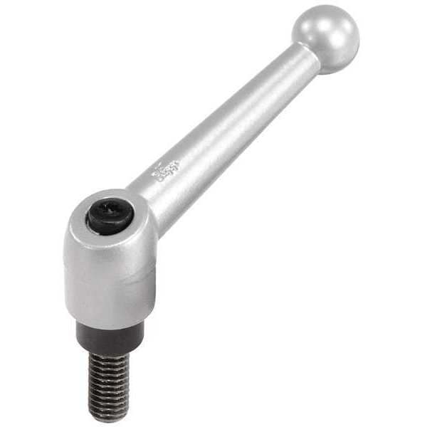 Kipp Adjustable Handle, Size: 4 1/2-13X40 Zinc, Silver Metallic, Comp: Steel - K0116.4A53X40