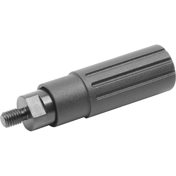 Kipp Cylinder Grip Revolving Size:4, Form:A D=5/16-18X12, L1=82, 5, Thermoplastic, Comp:Steel - K1468.4A3