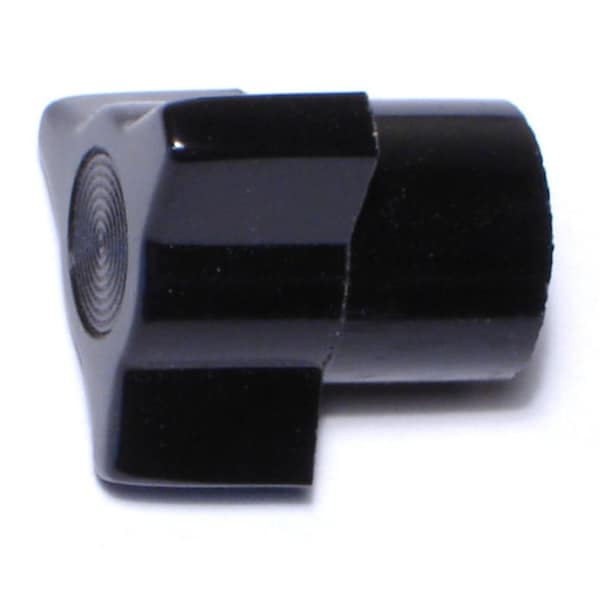 Midwest Fastener #10-24 x 7/8" Black Plastic Coarse Thread 3-Prong Knobs 4PK - 78145