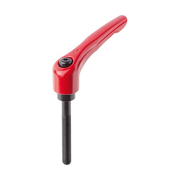 Kipp Adjustable Handle, Modern Design, Sz. 4, M10X60, Die Cast Zinc Red RAL 3003, Comp: Steel - K0122.41027X60