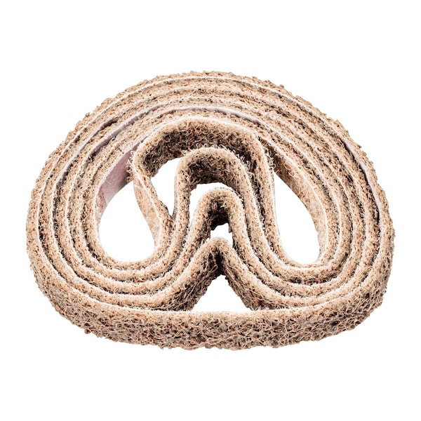 Pferd Sanding Belt, 1/2" W, 12" L, Acondicionamiento de Superficie, Óxido de Aluminio, Grueso, Polivlies - 43643