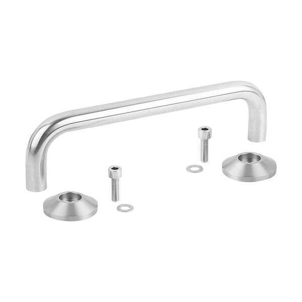 Kipp Pull Handles stainless steel, with cover plates, Style B - K0215.2002