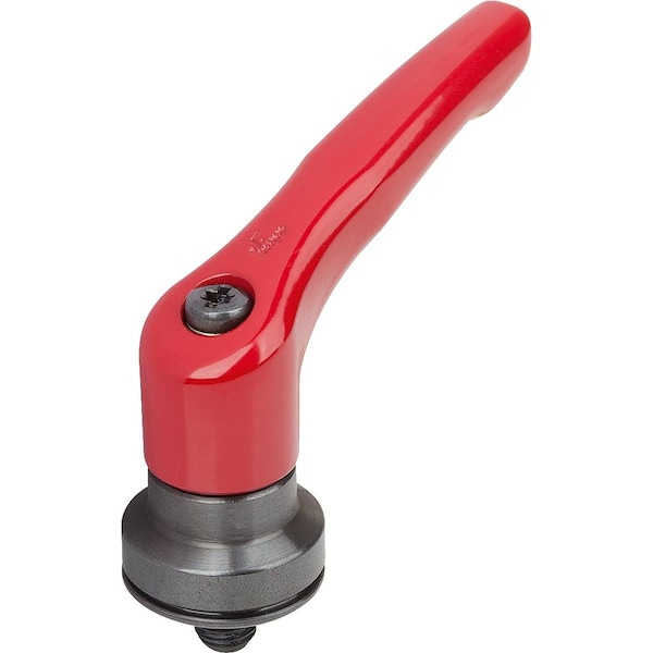 Kipp Adjustable Handle W Clamp Force Intensif Size:2 M08X40, Zinc Red Ral3003, Comp:Steel Black Oxidized - K1599.20827X40