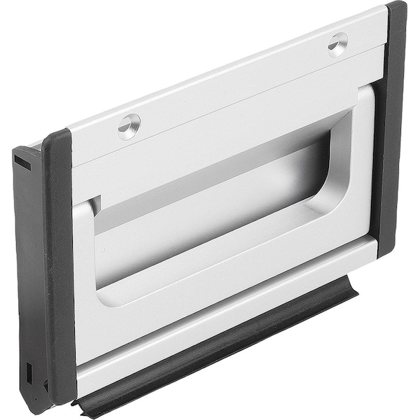 Kipp Recessed Handle Fold-Down, L=100, H=90, Form:B, Screw On Aluminum, Natural Anodized, Comp:Polyamide - K0239.10023