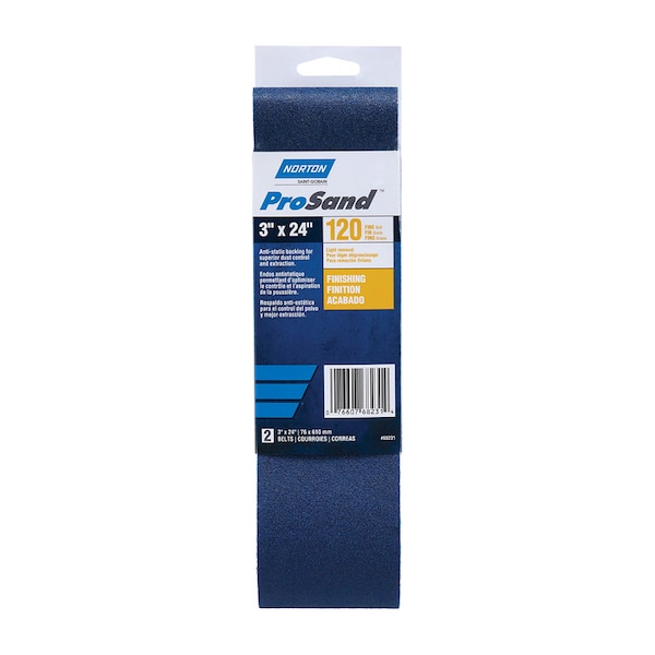 Norton Abrasives SANDBELT 3X24"" 120G 2PK - 7660768231

"Bandas de lija Norton SANDBELT 3X24"" 120G 2PK - 7660768231"