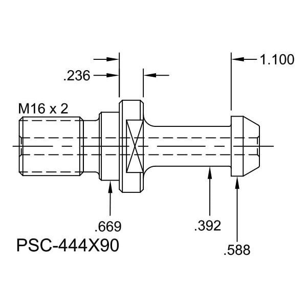 Tj Davies Co Coolant Through Retention Knob - PSC-444X90