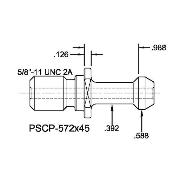 Tj Davies Co Coolant Through Retention Knob - PSCP-572X45