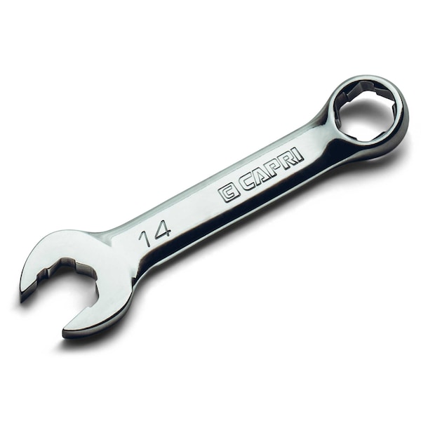 Llave combinada corta Capri Tools 14 mm WaveDrive Pro para pernos regulares y redondeados - CP11750-M14SB