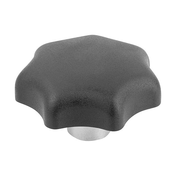 Kipp Star Grips with plain steel bushing, Style H, inch - K0153.1CM