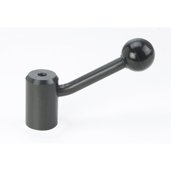 Morton Single Offset Steel Clamping Handle, 1/2in-13 Thread, 1-1/8in Hub Diameter - CH-1850