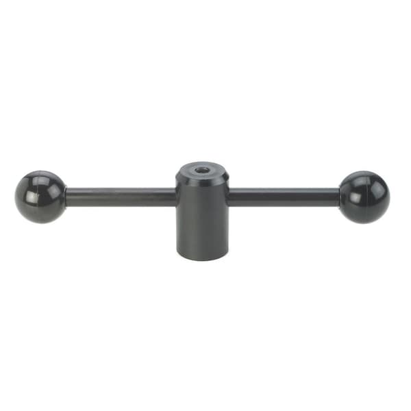 Morton Double Straight Steel Clamping Handle, 5/8in-11 Thread, 1-3/8in Hub Dia, 9-3/8in Handle - CH-1362