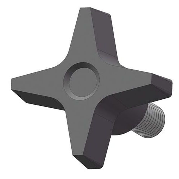 Innovative Components Four Prong Knob with Screw, 5/16-18 Thread Size, 1"L, Steel - GN5C07504P4--21