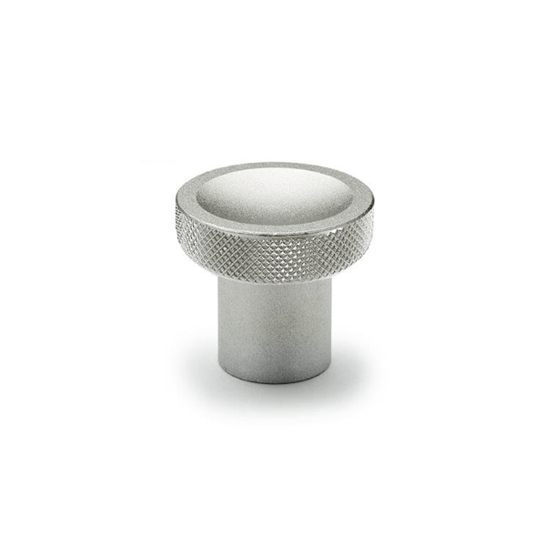 J.W. Winco GN676.5-25-M6-B Push/Pull Stainless Steel Knob, Knurled Rim - 6NKC5S