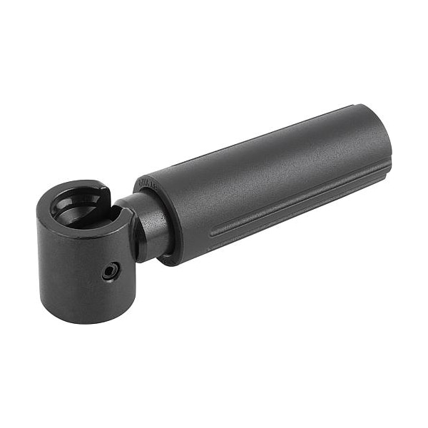 Kipp Cylinder Grip Fold-Down Size: 1 D=8-32, L=35, L1=40, Thermoplastic, Comp: Steel - K1469.1AE