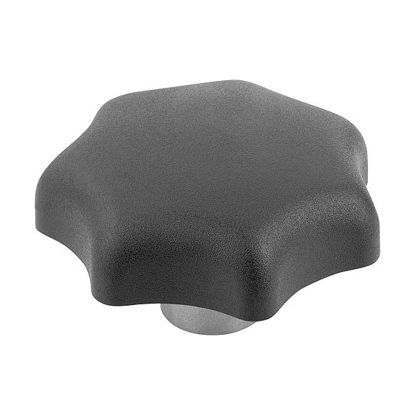 Kipp Star Grips with plain steel bushing, Style K, metric - K0153.3101