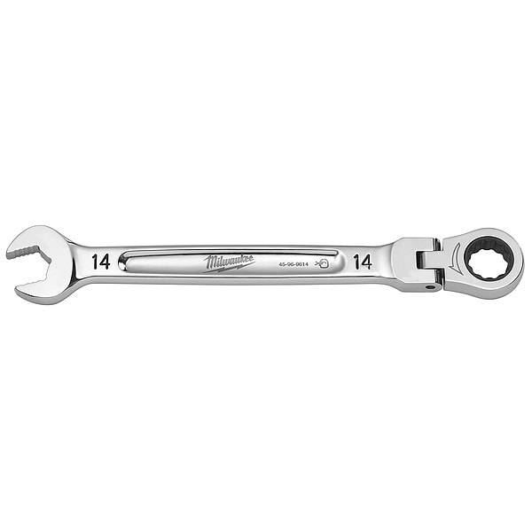 Llave combinada de trinquete Milwaukee Tool de 14 mm con cabeza flexible - 45-96-9614