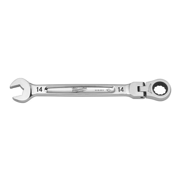 Llave combinada de trinquete Milwaukee Tool de 14 mm con cabeza flexible - 45-96-9614