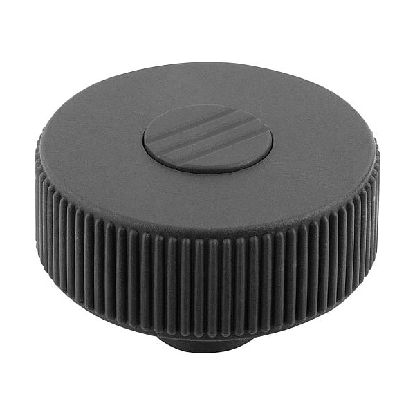 Kipp Knurled Wheels components in steel, with bushing, Style H, metric - K0260.4310