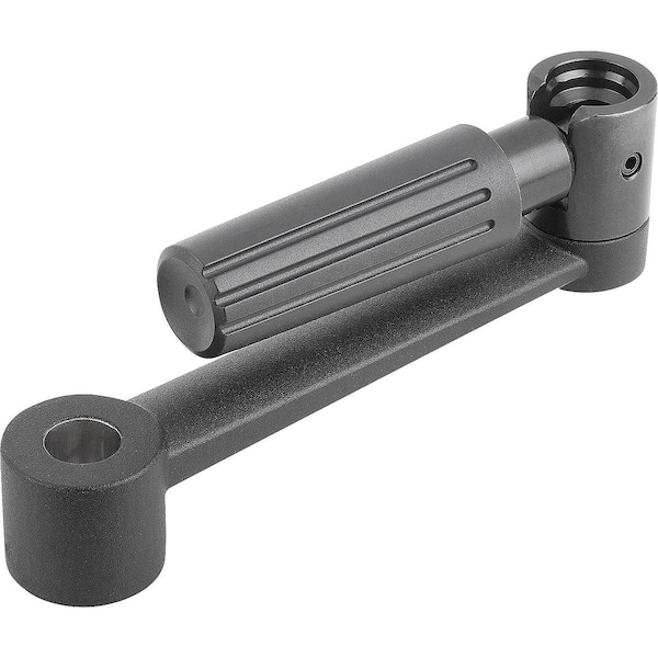 Kipp Crank Handle, Cylindrical Grip Fold-Down Similar To DIN 469 Size:4 Reamed Hole D2=17, A=160, H=144,  - K0997.1417